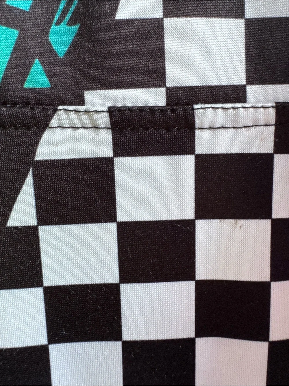 Checkerboard Hooded Sweatshirt with Neon Script CMIT Bike Catch Me in Traffic